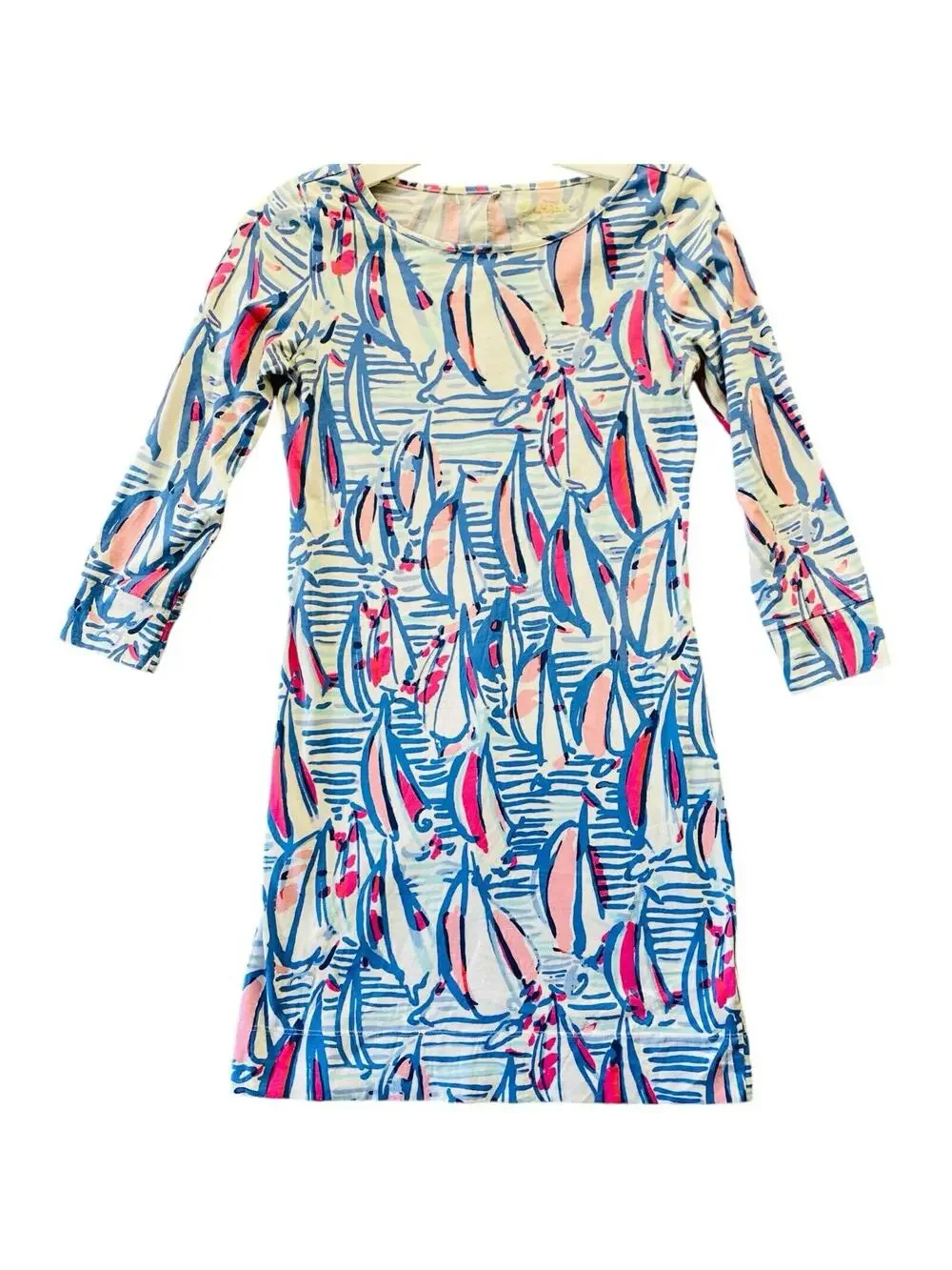 lilly pulitzer red white and blue dress Lilly Pulitzer Sailboat Dress Size XS Red Right Return Marlowe Boat Neck  Pima